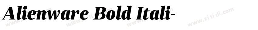 Alienware Bold Itali字体转换 Alienware Bold Itali字体转换